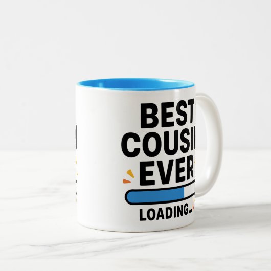 Bester Cousin je Zweifarbige Tasse (VorderseiteRechts)