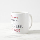 Bester Cousin Kaffeetasse (VorderseiteRechts)