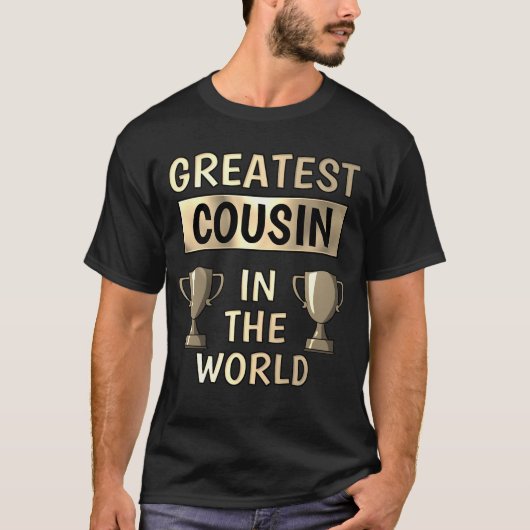 Bester Cousin Personalisierter T - Shirt (Vorderseite)