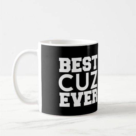 Bester COUSIN überhaupt modernes Schwarzweiss-a07 Kaffeetasse (Links)