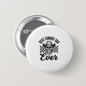 Bester Cowboy-Vater-Totenkopf-Western-Shirt-Design Button (Vorne & Hinten)