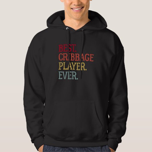 Bester Cribbage-Spieler überhaupt Vintage-Cribbage Hoodie (Vorderseite)