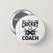 Bester Cricket-Trainer - Cricket spielender Cricke Button (Vorne & Hinten)