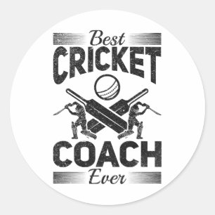 Bester Cricket-Trainer überhaupt - Cricket Cricket Runder Aufkleber