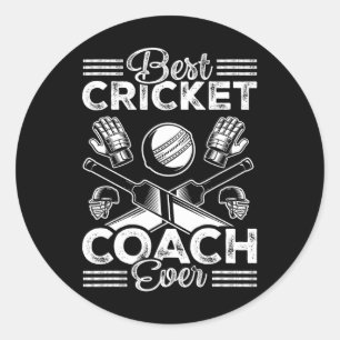Bester Cricket-Trainer überhaupt Runder Aufkleber