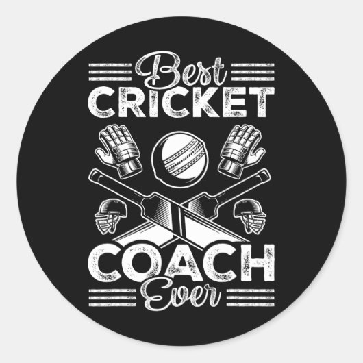 Bester Cricket-Trainer überhaupt Runder Aufkleber (Vorderseite)