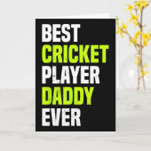 Bester Cricketspieler Daddy jemals - Cricket Daddy Karte (Gelbe Blume)