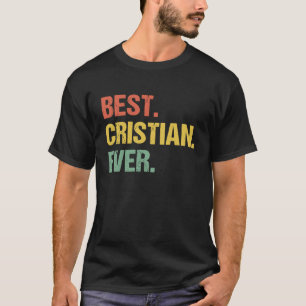 Bester Cristian je Retro Name Spaß Nickname T-Shirt