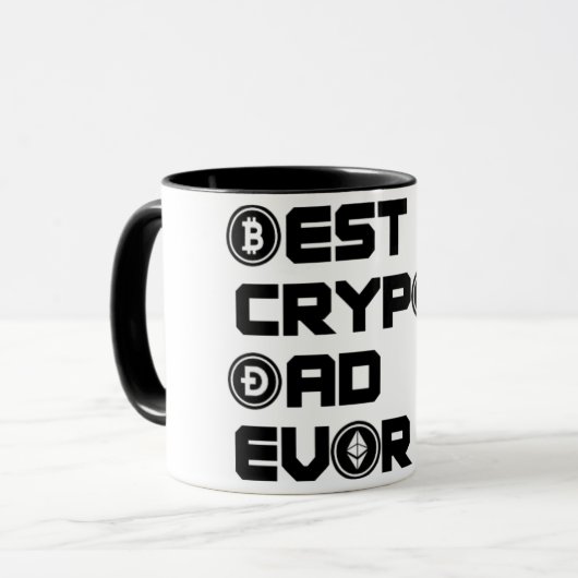 Bester Crypto-Vater Tasse (Vorderseite Links)