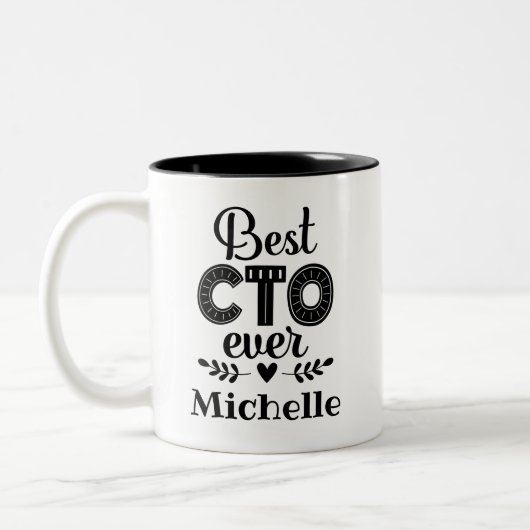 Bester CTO je Chief Technology Officer - Zwei-Tone Zweifarbige Tasse (Links)