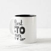 Bester CTO je Chief Technology Officer Zweifarbige Tasse (Vorderseite Links)