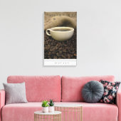 Bester Cup - Kaffee und Bohnen auf Leinwand (Insitu (Wohnzimmer))