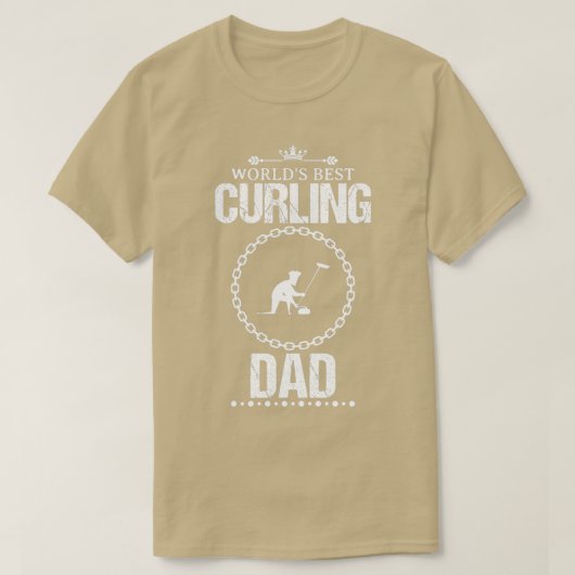Bester Curling Vater Funny Design für Geschenk 3 T-Shirt (Design vorne)