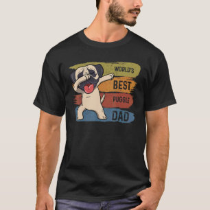 Bester Dabbing Puggle Vater Dab für Kinder Männer T-Shirt