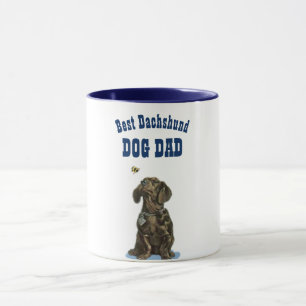 Bester DACHSHUND-Hundepapa Vintage-Illustration Bi Tasse