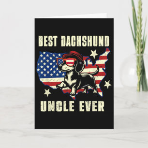 Bester Dachshund-Onkel überhaupt Amerikanische Fla Karte