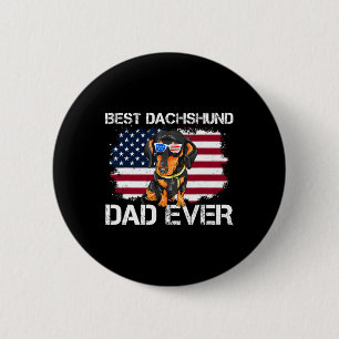 Bester Dachshund-Vater aller Zeiten Patriotischer Button