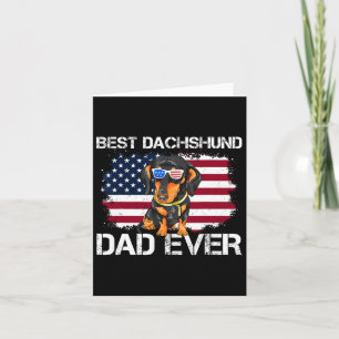 Bester Dachshund-Vater Aller Zeiten Patriotischer  Karte