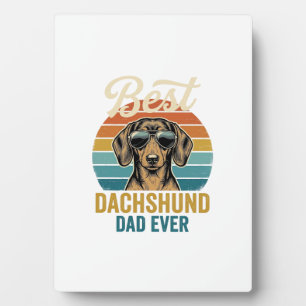 Bester Dachshund-Vater Aller Zeiten Vintage-Hund-S Fotoplatte