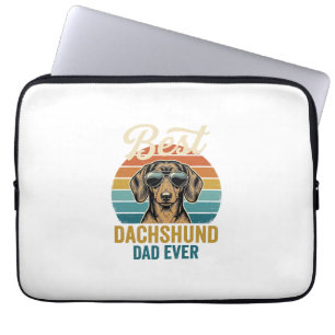 Bester Dachshund-Vater Aller Zeiten Vintage-Hund-S Laptopschutzhülle