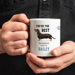 Bester Dachshund-Vater   Foto und süße Illustratio Kaffeetasse