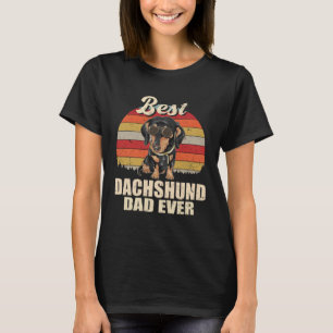Bester Dachshund-Vater überhaupt Ever Vintage Retr T-Shirt