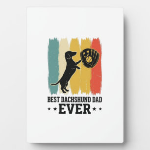 Bester Dachshund-Vater überhaupt Vintage-Baseball- Fotoplatte