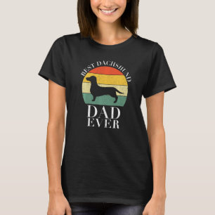 Bester Dachshund-Vater überhaupt Vintage Doxie Wie T-Shirt