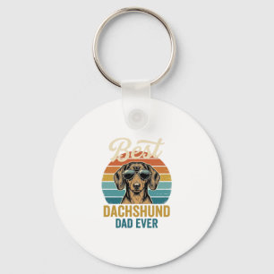 Bester Dachshund-Vater überhaupt Vintage-Hund-Shir Schlüsselanhänger