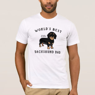 Bester Dackel-Papa der Welt personalisierter Name  T-Shirt