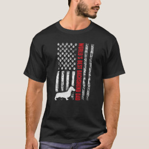 Bester Dackel-Vater der Welt Herren Vintage Americ T-Shirt
