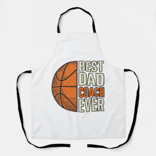 Bester Dad Coach Ever Basketball Vintage Vektor De Schürze