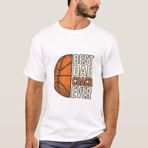 Bester Dad Coach Ever Basketball Vintage Vektor De T-Shirt