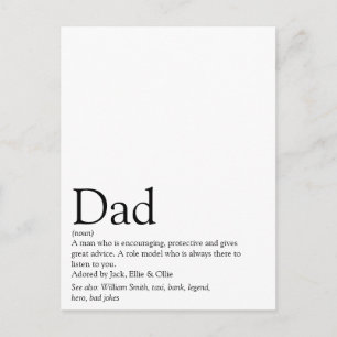 Bester Dad, Daddy, Vater aller Zeiten Definition Postkarte