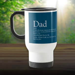 Bester Dad Daddy Vater Definition Blau weltweit Reisebecher