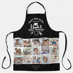 Bester Dad Ever Grillmeister 15 Foto-Collage-Raste Schürze