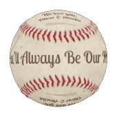 Bester Dad Ever MVP Andenken-Geschenk Baseball (Rückseite)