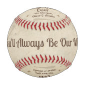 Bester Dad Ever MVP Foto-Andenken-Geschenk Baseball (Rückseite)