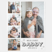 Bester Daddy der Welt Trendige Fotostreifen Fleecedecke (Vorderseite)
