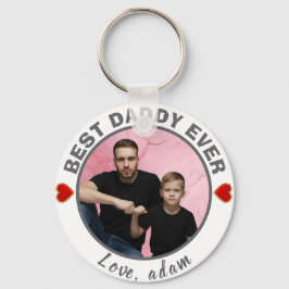 Bester Daddy ever Benutzerdefinierte Foto-Trends 2 Schlüsselanhänger