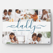 Bester Daddy Ever Individueller Text Foto Collage Fotoplatte (Vorderseite)