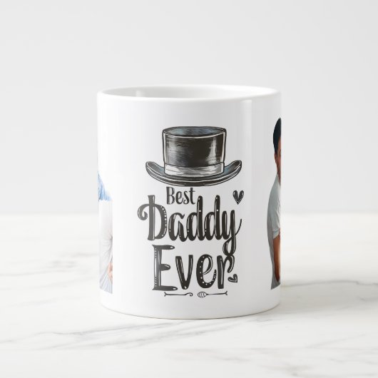 Bester Daddy Ever - Kundenspezifisches Geschenk fü Jumbo-Tasse (Vorderseite)