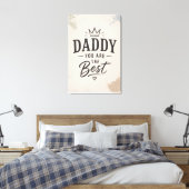 Bester Daddy Ever Minimalist Vater Design Leinwanddruck (Insitu (Schlafzimmer))
