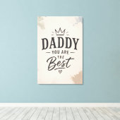 Bester Daddy Ever Minimalist Vater Design Leinwanddruck (Insitu (Holzboden))