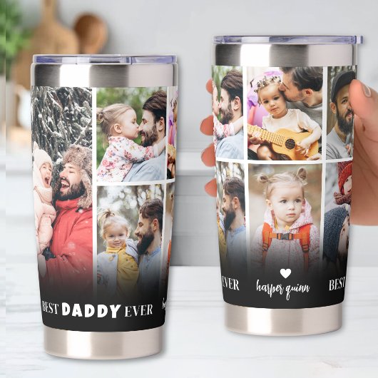 Bester Daddy Foto-Collage Vater Thermobecher