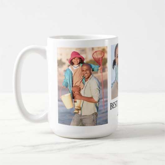 Bester Daddy je 3-Foto-Vorlage Kaffeetasse (Links)