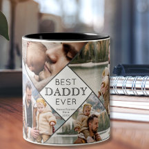 Bester Daddy je 4 Foto Collage Kids Name Datum hin