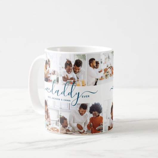 Bester Daddy je benutzerdefinierter Text Foto Coll Kaffeetasse (Vorderseite Links)