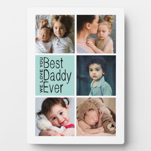 Bester Daddy je Foto Collage Fotoplatte (Vorderseite)