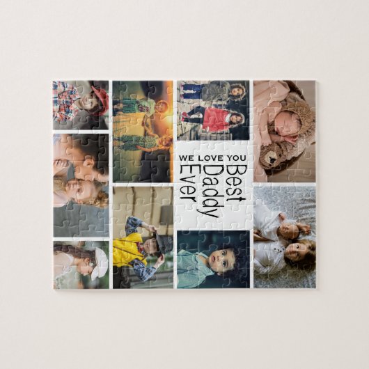 Bester Daddy je Foto Collage Puzzle (Horizontal)